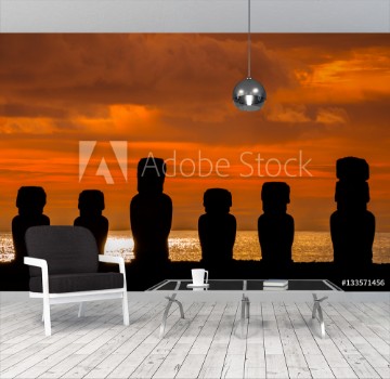 Picture of Sunrise at Ahu Tongariki Easter island Chile